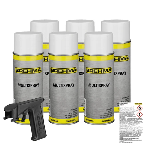 6x BREHMA Multispray 400ml Kriechöl Multifunktionsöl Rostlöser Mehrzwecköl Griff