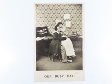 Antique Postcard 1908 Undivided Lady Man Romance Postmarked Tonica IL D530