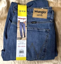 WRANGLER  Medium-Blue Jeans Regular Fit Straight Leg 32x32, 34x30, 34x32, 38x29