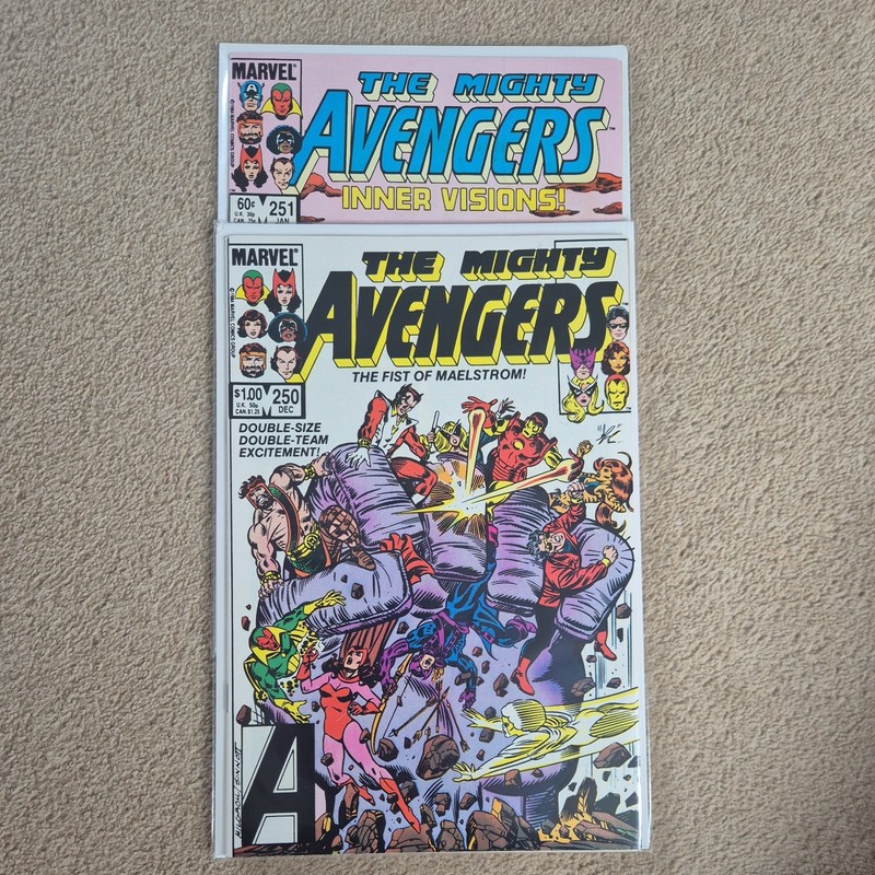 The Mighty Avengers #250 & #251 Marvel Comics 1984 Lot