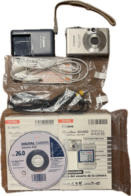 Canon PowerShot SD450 Digital ELPH Camera with Charger Battery Extra 2GB SD Card