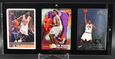 1996-97 Fleer, Lucky 13, Allen Iverson, Three Card Combo, The Answer!  76's