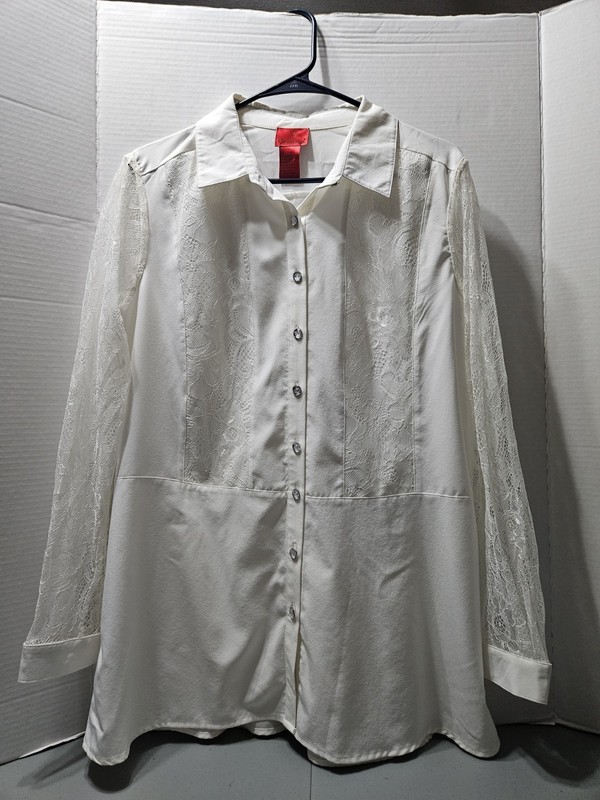 Cristina Size L White Lace Woman