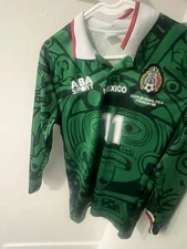 cuauhtémoc blanco  Mexico 1998 World Cup Soccer Jersey #11 Green