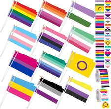 108 Mini Pride Flags  90 Rainbow Tattoos - Celebrate Diversity with Style
