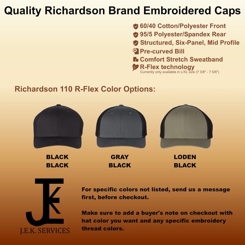Custom Fire Department Embroidered Snapback & Flexfit Caps – 40 Hat Color Option - Picture 5 of 11