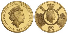 Elizabeth II 2020 Gold Two Ounce PF70 FDI Celebration of George