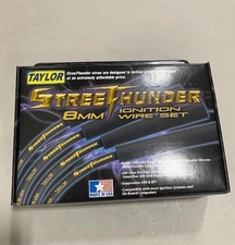 Taylor Cable Street Thunder 8mm 180° V8 Ignition Wire Set 50655 Universal - Blue