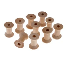 10pcs Wooden Spool Sewing Accessory 28x21mm