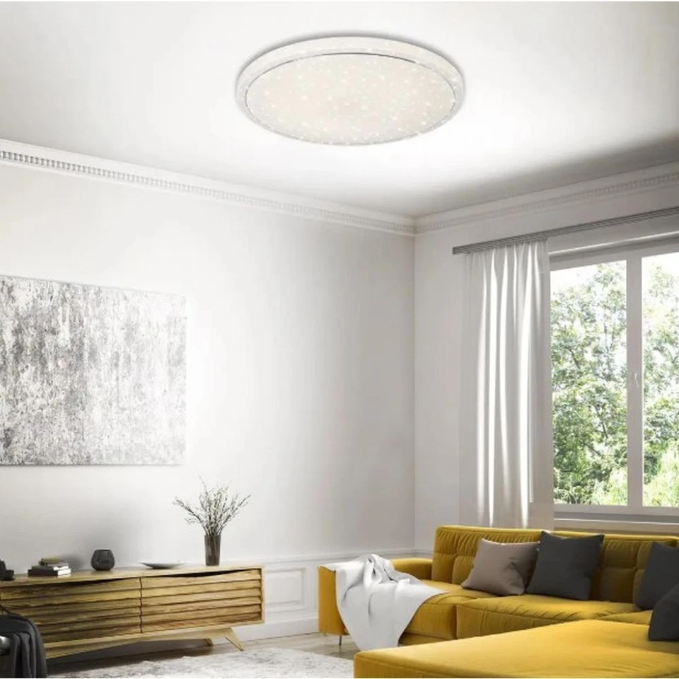 Briloner LED Deckenleuchte 50W 4000 lm 3000- 6000 K Ø 60 cm Sternendekor weiß - Bild 4 von 4