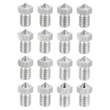 16pcs 3D Printer Nozzle Brass Extruder Print Head for 1.75mm M6 3D Printer