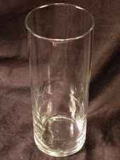 Oval Glass Cylinder Wedding Table Vase 9"