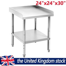 Stainless Steel Prep Worktable Backsplash Equipment Stand Grill Table 400Lbs