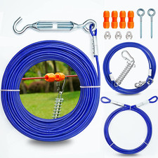 Patented Heavy Duty Dog Tie Out - X-Large Dogs up to 250Lbs - 100Ft Cable  10Ft