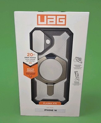 NEW! URBAN ARMOR UAG Plasma XTE  iPhone 16, Ash Titanium Magsafe Metal Kickstand