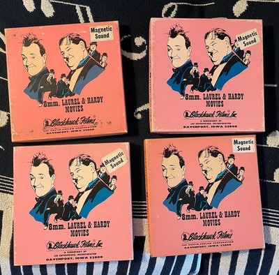 Lot Of 4 LAUREL & HARDY Super 8mm Sound Shorts (Blackhawk) In Original Boxes
