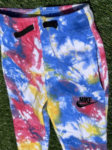 Jungen Medium Größe 6 (Alter 5-6) Nike Sportswear große Kinder gewebte rote Batik Jogginghose