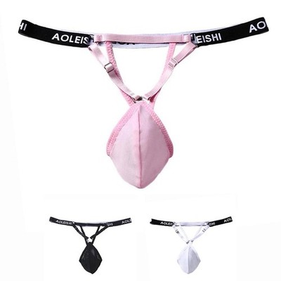 Herren Low Waist Atmungsaktiv Bequem Tanga Unterhose G String Unterwäsche