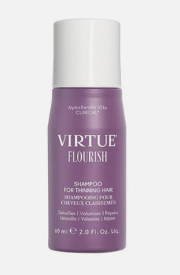 Virtue Flourish Sulfate Free Shampoo for Thinning Hair, Travel Size 