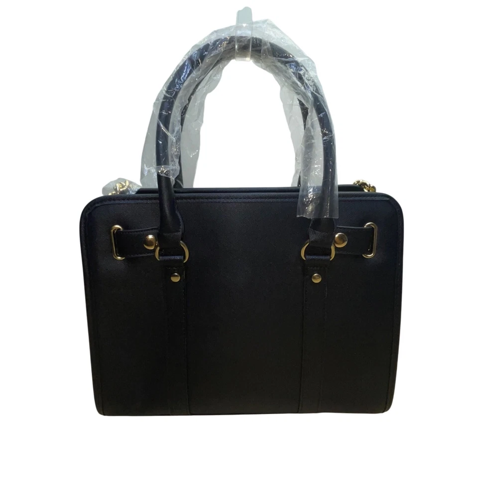 Bolsa tote Dasein azul marinho floral couro sintético com carteira combinando - Imagem 3 de 4