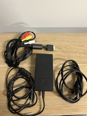 Authentic Sony Playstation 2 PS2 Slim Power Adapter + OEM AV Cable