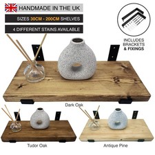 Wooden Board Wall Shelf Handcrafted Rustic Wooden Shelves Brackets Display Shelf