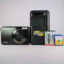 Samsung Digital Camera PL50 10.2MP Black Tested Full Working Set