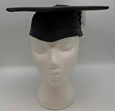 University Student Black Mortarboard Hat 100% Polyester Size L 59-62cm