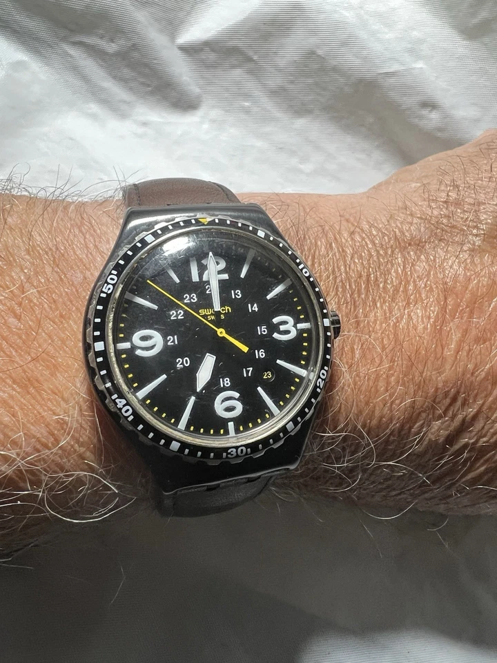 swatch irony special unit,YWN402/YWB402C, 42 mm super luminous, Wr30M,date, men’ - Image 2 of 4