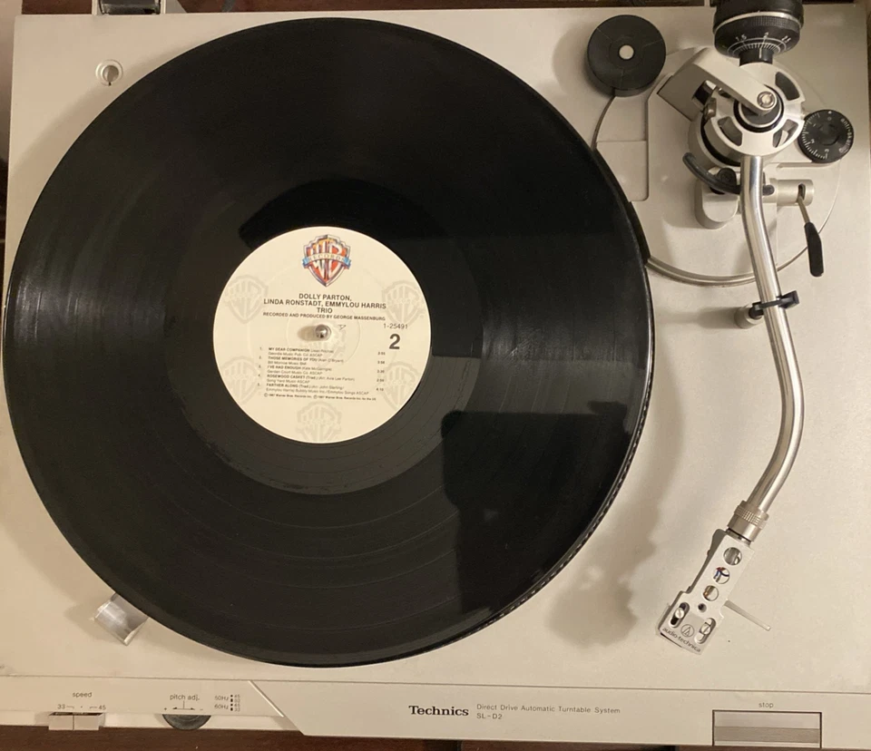 Dolly Parton Linda Ronstadt Emmylou Harris "Trio" Vinyl LP (1987) WB - VG+/G Foto 4 de 4