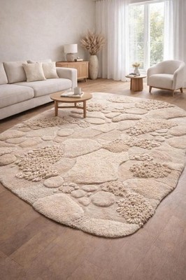 Handmade Rug | Irregular Rug | Wool Rugs | Living Room Rug | Tufted A433