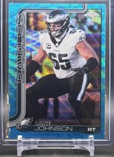 2025 Topps Chrome Football Lane Johnson #246 Teal Refractor /199 Eagles