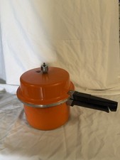 Prestige Stove Top Pressure Cooker 2-6L Orange Aluminium w/ Inserts Manual