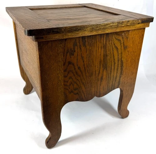 Antique Primitive Rustic Cabin Handmade Scroll Wood Night Commode Toilet NO BOWL