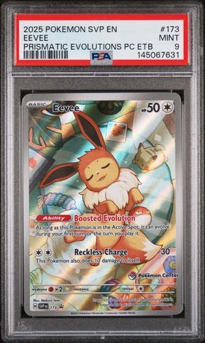 Eevee Pokemon Svp En-Sv Black Star Promo 173 NM PSA 9 Pokemon Center Stamped