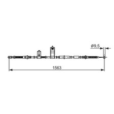 1x ORIGINAL® Bosch Seilzug, Feststellbremse Rechts passend für Mazda MX-5 III