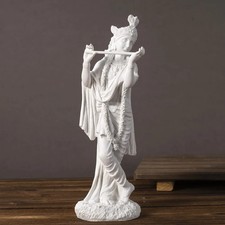 Vilead Resin White Krishna Statue Hindu God Love Divine Sculpture Hinduism...