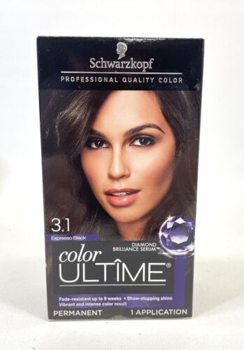 Schwarzkopf Color Ultime 3.1 Espresso Black Hair Color NEW SEALED DISCONTINUED