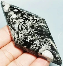63g Zebra Jasper Palmstone Gemstone Freeform Reiki Healing Crystal 