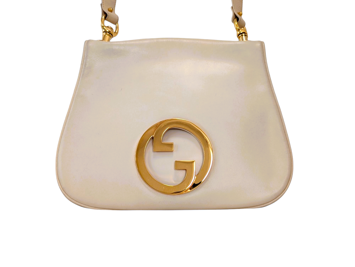 【関税&送料込】Gucci Ivory Leather Gucci Blondie Handbag GUCCI Shoulder Bag Blondie Leather Ivory Purse Vintage