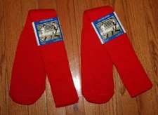 2x Men's SOCCER Socks Scarlet Red Hole in None Brand European Style MADE USA *2M