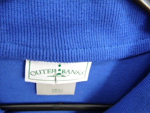 POLO SHIRTS OUTER BANKS BRAND BLUE COLOR SIZE SMALL ADULT 100 % COTTON NN13 - Picture 3 of 4