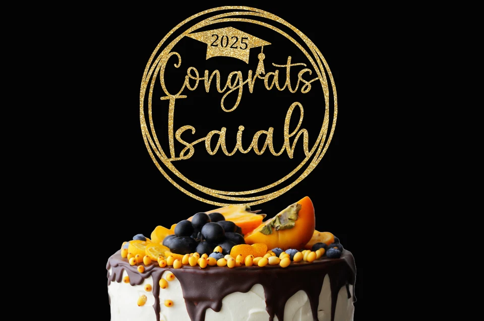 Gorra de graduación de secundaria adorno de pastel, decoraciones de graduación universitaria para pastel Foto 3 de 4