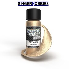 SPAZ STIX SZX16070 Gold Pearl Airbrush Ready Paint, 2oz Bottle HRP