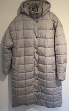 Fat Face Harley Pale Grey Puffer Coat Size 18