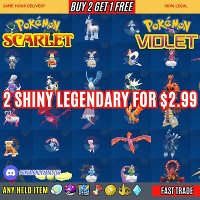 You Choose Any Shiny ⭐️Legendary, 6IV And Max Stats⭐️ Pokémon