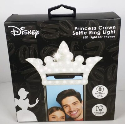 Disney Princess Crown Clip-On Selfie Ring Light LED Light for Phones
