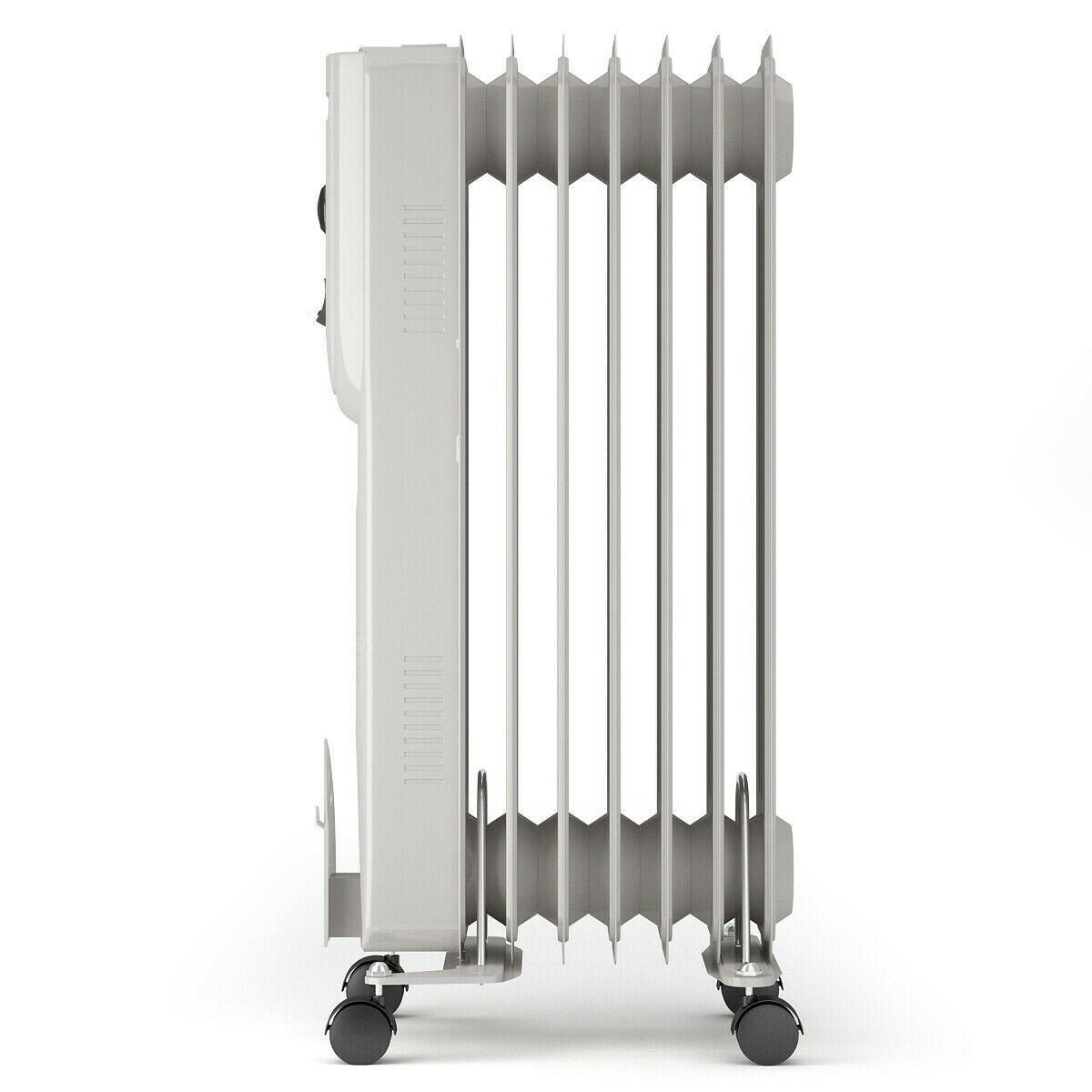 7-Fin Portable Electric Oil Filled Radiator Heater with Adjustable Thermo  1500 W | eBay