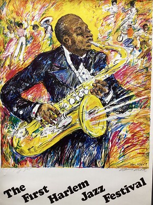 SIGNED Kamil Kubik Original Poster 11/35 The First Harlem Jazz