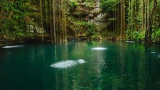 Landscape nature water ripples plants rocks Custom Gaming Mat Desk